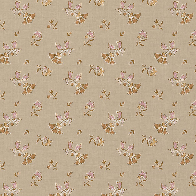 Acryl Coated Cotton UDAIPUR Pebble / Pink